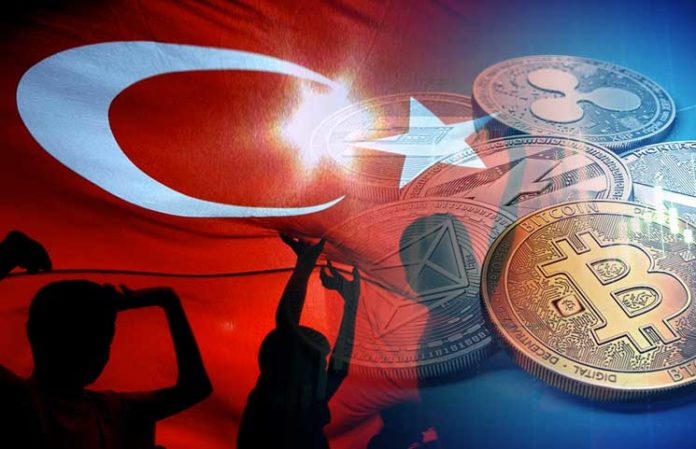 Turkey flag and cryptocurrency